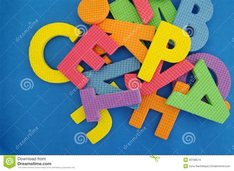 Bright Different Color Of A Letter Of The Alphabet Stock Photo Image