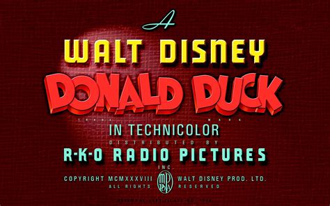 A Walt Disney Donald Duck Movie 🎥★ Title Card Disney Pictures