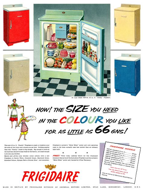 1955 Frigidaire Mini Fridge Vintage Kitchen Appliances 1950s Kitchen