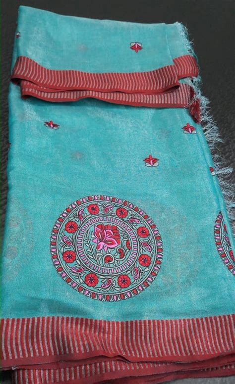 Tissue Linen Saree Organic Linen By Linen Sarees With Zari Etsy