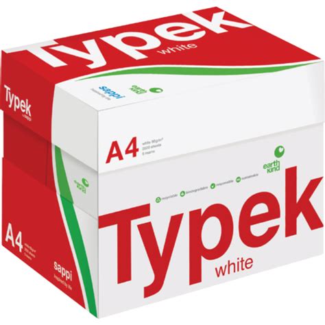 Typek White Copy A4 Paper 5 X 500 Sheets Paper Stationery