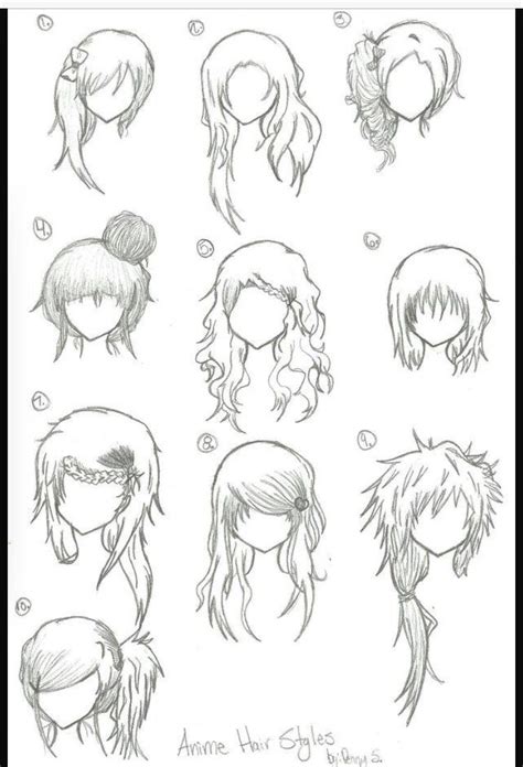 Anime Hair Ideas Manga Hair Anime Hair Manga Drawing