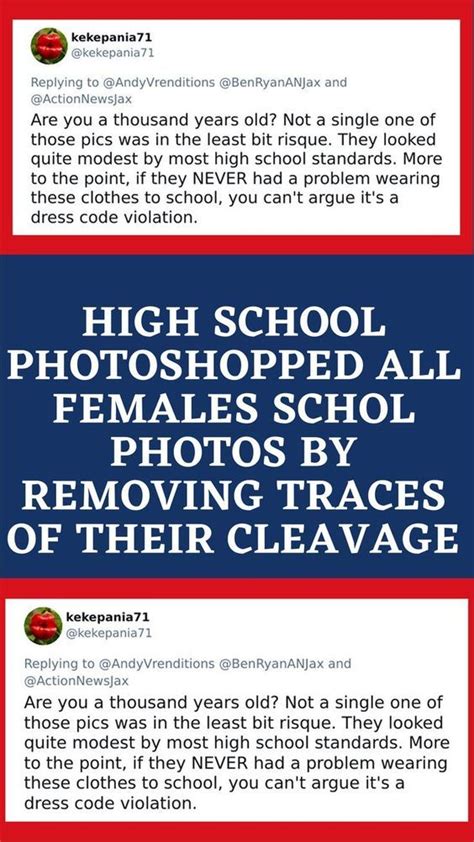 High School Photoshopped All Females Schol Photos By Removing Traces Of Their Cleavage Artofit