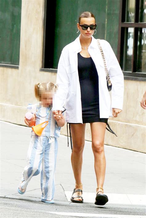 Irina Shayk Rocks Mini Dress With Daughter After Kanye West Getaway
