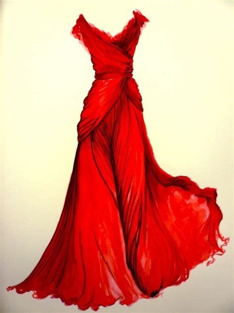 Red Gown Drawing Red Wedding Dresses Red Gowns Beautiful Dresses