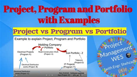 Project Program And Portfolio With Examples Project Vs Program Vs