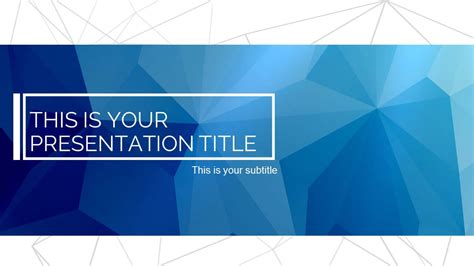 Our first template includes 20 unique slides that can become an excellent basis for your future digital projects. BLUE POLYGONAL - PowerPoint & Google Slides Templates ...