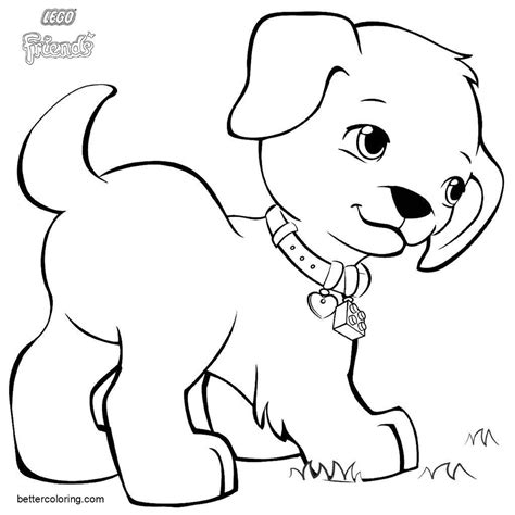 You could also print the picture while using the print button above the image. LEGO Friends Coloring Pages Animals Puppy Max - Free ...