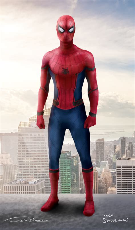 Fan Art Full View Of The New Spider Man From Captain America Civil