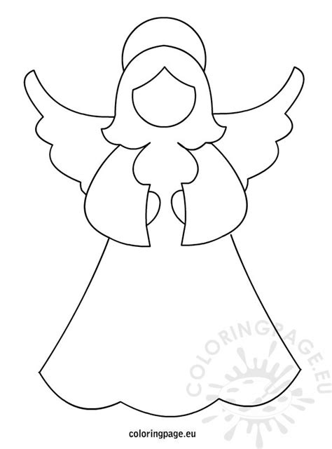 angel template coloring page