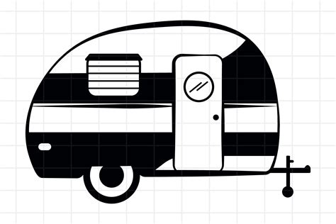 Camper trailer SVG cut file (663996) | Cut Files | Design Bundles