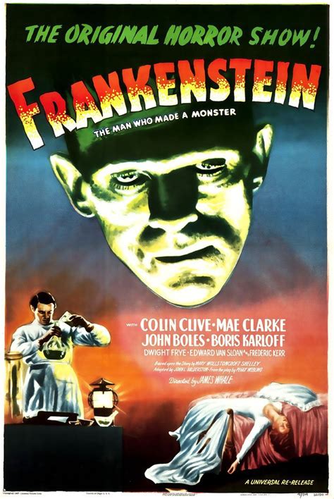 Large Frankenstein S Monster Boris Karloff Mermaid Classic Monster Horror Movie