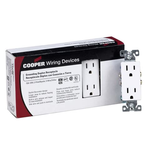 Eaton White 15 Amp Decorator Residential Outlet 10 Pack In The