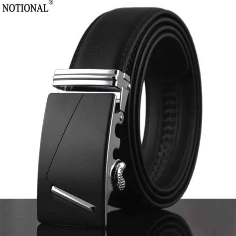 Notional Leather Belt Men Male Genuine Leather Automatic Buckle Fashion