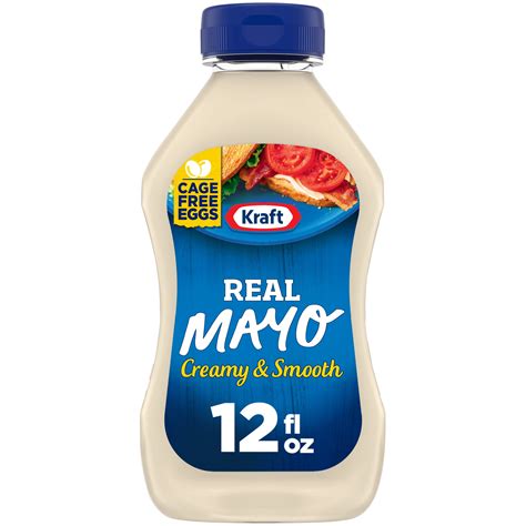 Kraft Real Mayo Creamy And Smooth Mayonnaise Squeeze Bottle 12 Fl Oz