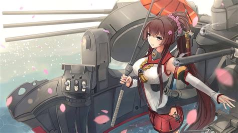 Hd Wallpaper Anime Anime Girls Yamato Kancolle Kantai Collection