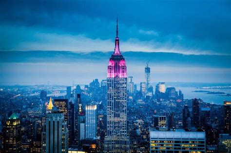 Sky City New York City City Lights Empire State Building Wallpapers