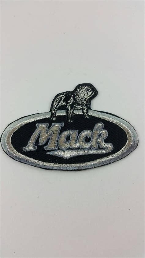 Vintage Mack Truck Bulldog Patch Black And Silver Silver Vintage Etsy