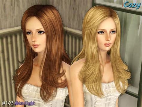 Fun Highlights Starlight Hairstyle By Cazy Sims 3 Hairs