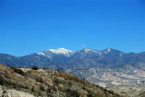 San Bernardino Mountain Chain Scene Stock Image Image Of Bushes Blue