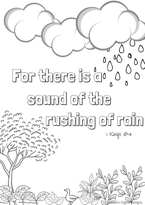 Coloring Page 1 Kings 18:41 Bible Verse - Etsy