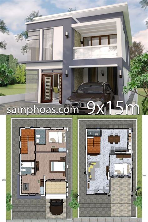 Plan 3d Interior Design Home Plan 7x10m Full Plan 3beds In 2020 Model