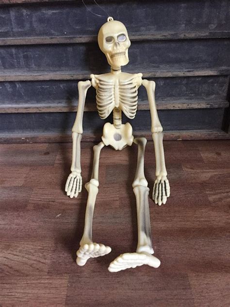 Large Vintage Skeleton Halloween Plastic Skeleton Decoration 16 In