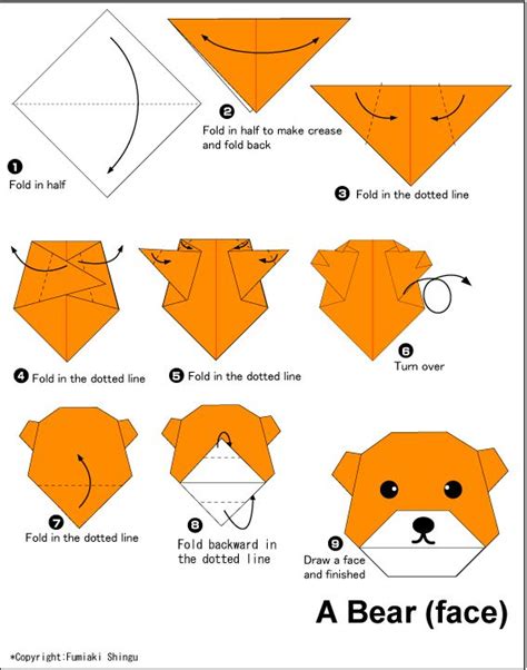 How To Make An Origami Bear Out Of Paper Step By Step Instructions For