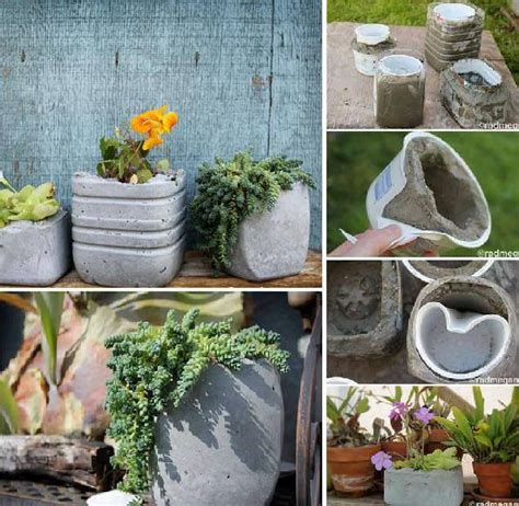 We specialize in small spaces, tiny houses and outdoor living. Diy: Concrete Planters | 1001 Gardens