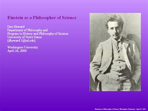 Einstein As A Philosopher Of Science