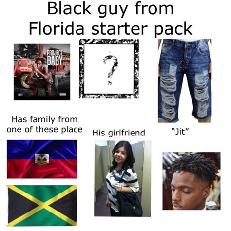 Black Guy From Florida Starter Pack Rstarterpacks
