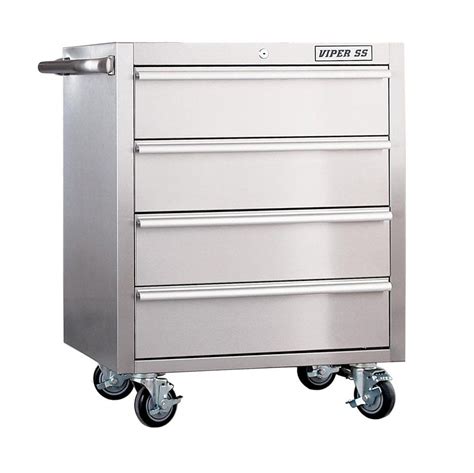 Viper V2604ss Stainless Steel 4 Drawer Rollaway Garage Tool Cabinet