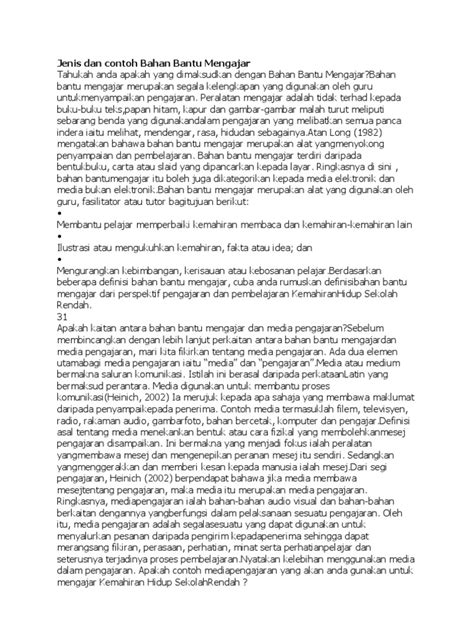 Dilarang memperbanyak, menyalin, merekam sebagian atau seluruh bagian buku ini dalam bahasa atau bentuk apapun tanpa izin tertulis dari penerbit atau penulis. Jenis Dan Contoh Bahan Bantu Mengajar