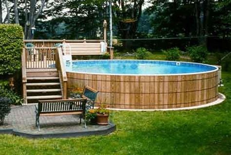 30 Elegant Wood Pool Decks For Above Ground Pool Ideas Trendhmdcr