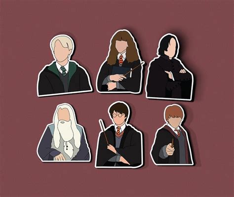 Harry Potter Character Stickers Harry Potter Sticker Bundle Etsy