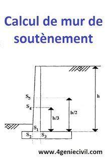 Calcul de mur de soutènement 4 fichiers pdf et excel Mur de