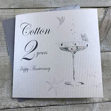 White Cotton Cards BD C Coupe Glass Blue Sapphire Years Happy Anniversary Handmade Th