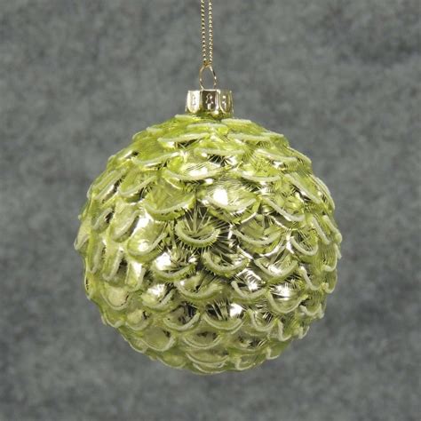 Shop 1 Pc 35 X 11 Inch Pine Cone Glass Ornament For Holiday