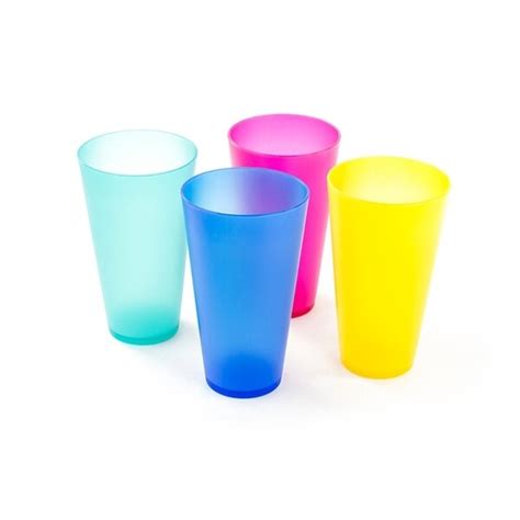 Shop 4 Pack Reusable Colorful Plastic Cups Party Picnic Drinking Cups