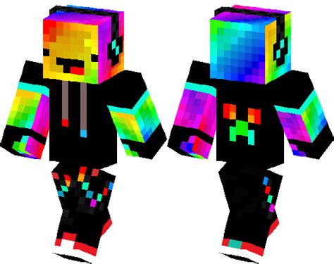 Cool Swaggy Rainbow Derp Minecraft Skin Minecraft Hub