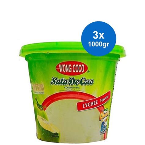 Jual Wong Coco Nata De Coco Cubes Lychee 1000 Gr X 3 Shopee Indonesia