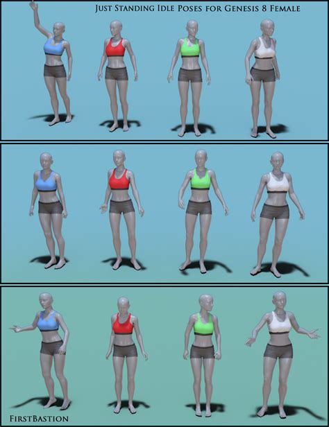 1stb Just Standing Idle Poses For Genesis 8 Female Daz 3d