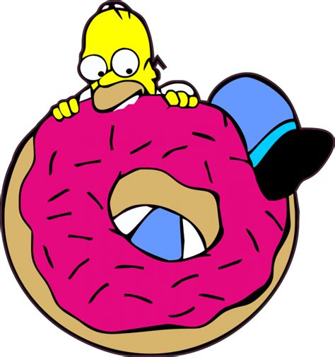 Simpsons Donut Png Homer Et Son Donut Clipart Full Size Clipart