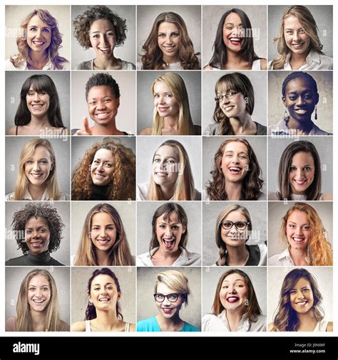 Collage Of Womens Portraits Stock Photo Alamy