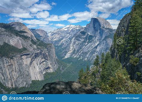 Hiking The Four Mile Trail In Yosemite National Park In California Usa