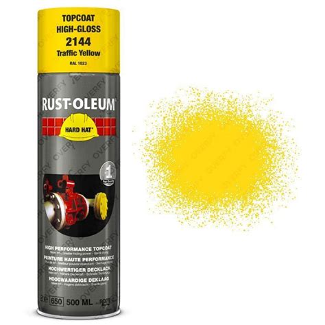 Rust Oleum Traffic Yellow Spray Paint Industrial Hard Hat® Gloss 500ml