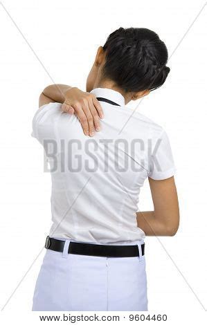 Woman Neck Pain Image Photo Free Trial Bigstock