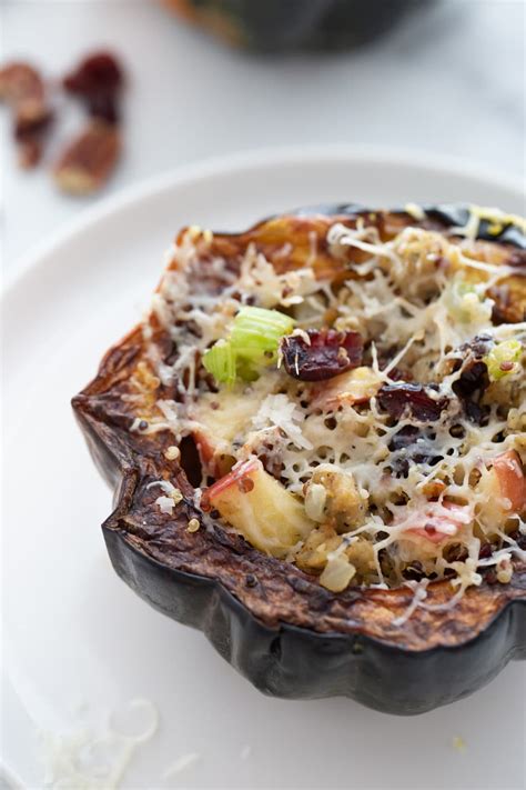 Air Fryer Acorn Squash With Sausage Quinoa Apple Confessions Of A