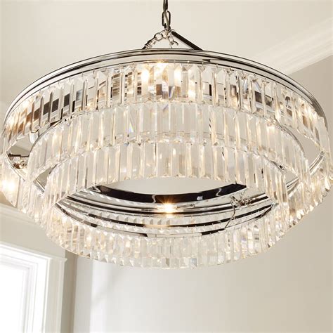 Prism Faceted Glass Layered Chandelier Chandelier Chandelier Shades