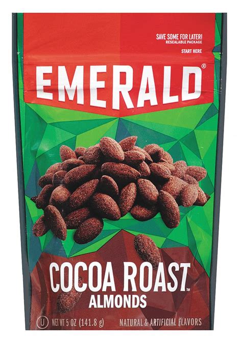 Emerald 5 Oz Dark Chocolate Cocoa Roast Almonds Emeraldr Cocoa